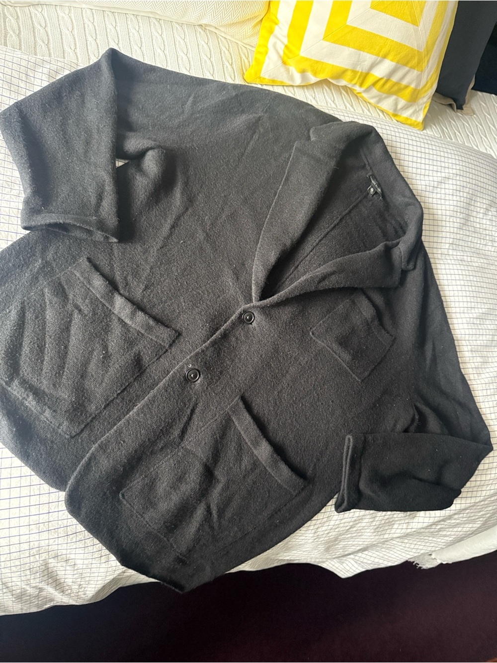 Banana Republic Men's Black Button-Front Swacket 70% Wool 30% Nylon
